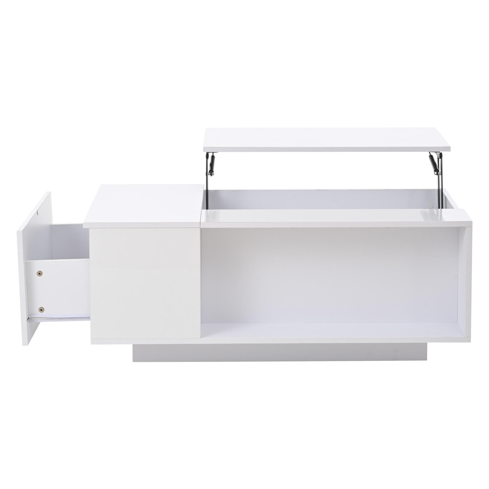 COUCHTISCH White - Weiß, Holzwerkstoff (100/50/40cm)
