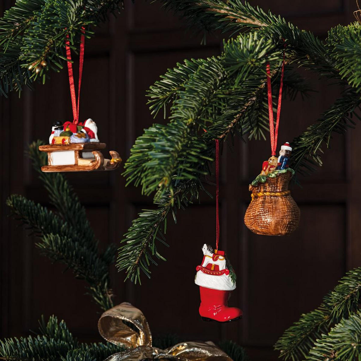 ORNAMENTE GESCHENKE Nostalgic Ornaments bunt 3-tlg. - Multicolor, Keramik (2/2/2cm) - Villeroy & Boch