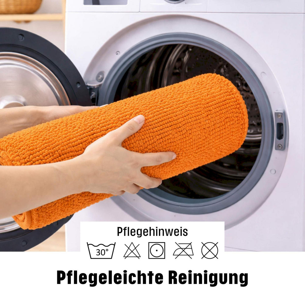 BADEMATTE PARIS - Orange, Textil (70/120cm) - WohnDirect