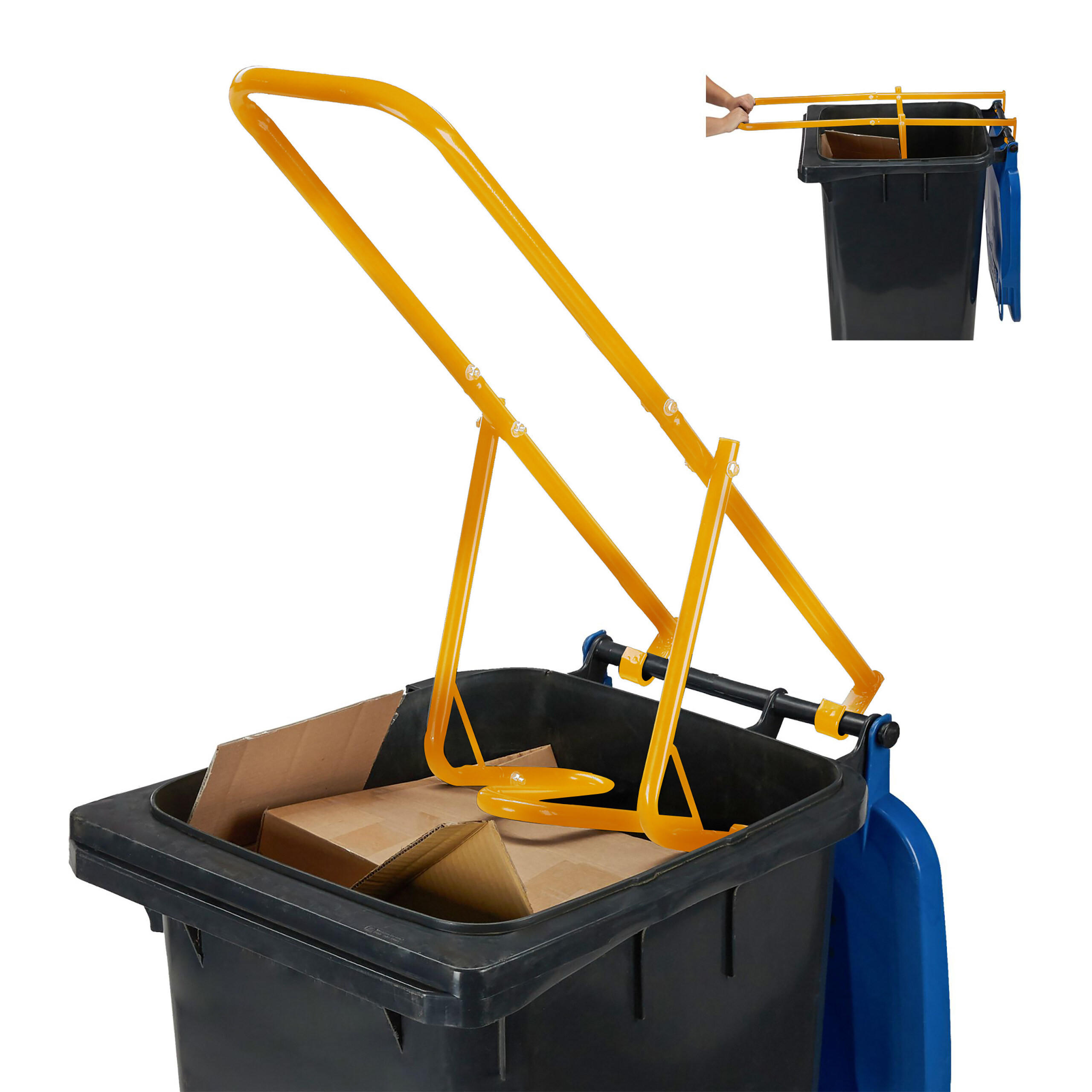 MÜLLPRESSE - Gelb, Metall (33/39/95cm) - Relaxdays