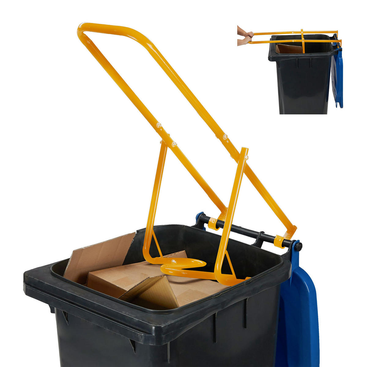 MÜLLPRESSE - Gelb, Metall (33/39/95cm) - Relaxdays