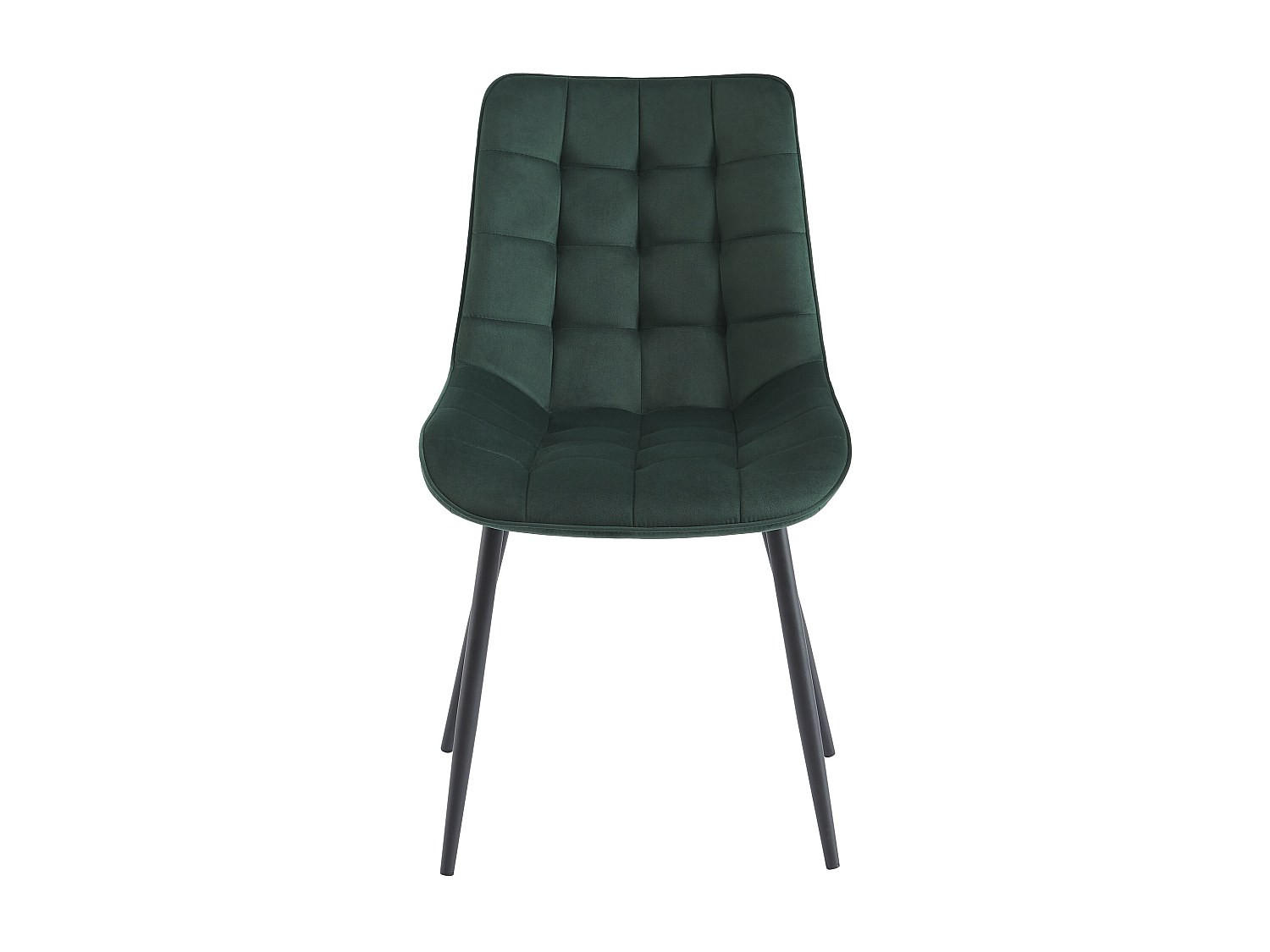 STUHL - 49.5 cm x 60 cm - Stoff, Samt - Tannengrün OLLUA - Waldgrün, Textil (49.5/87/60cm) - Vente-Unique