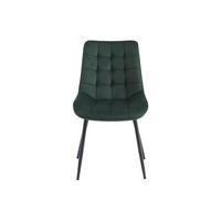 STUHL - 49.5 cm x 60 cm - Stoff, Samt - Tannengrün OLLUA - Waldgrün, Textil (49.5/87/60cm) - Vente-Unique