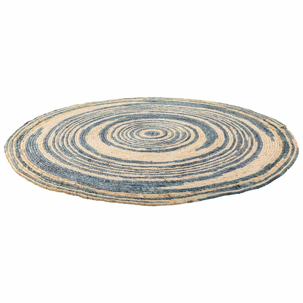 JUTETEPPICH rund, braun, D120x1 cm - Blaugrau/Naturfarben, Naturmaterialien/Naturmaterialen (120/120cm) - Wanderlust