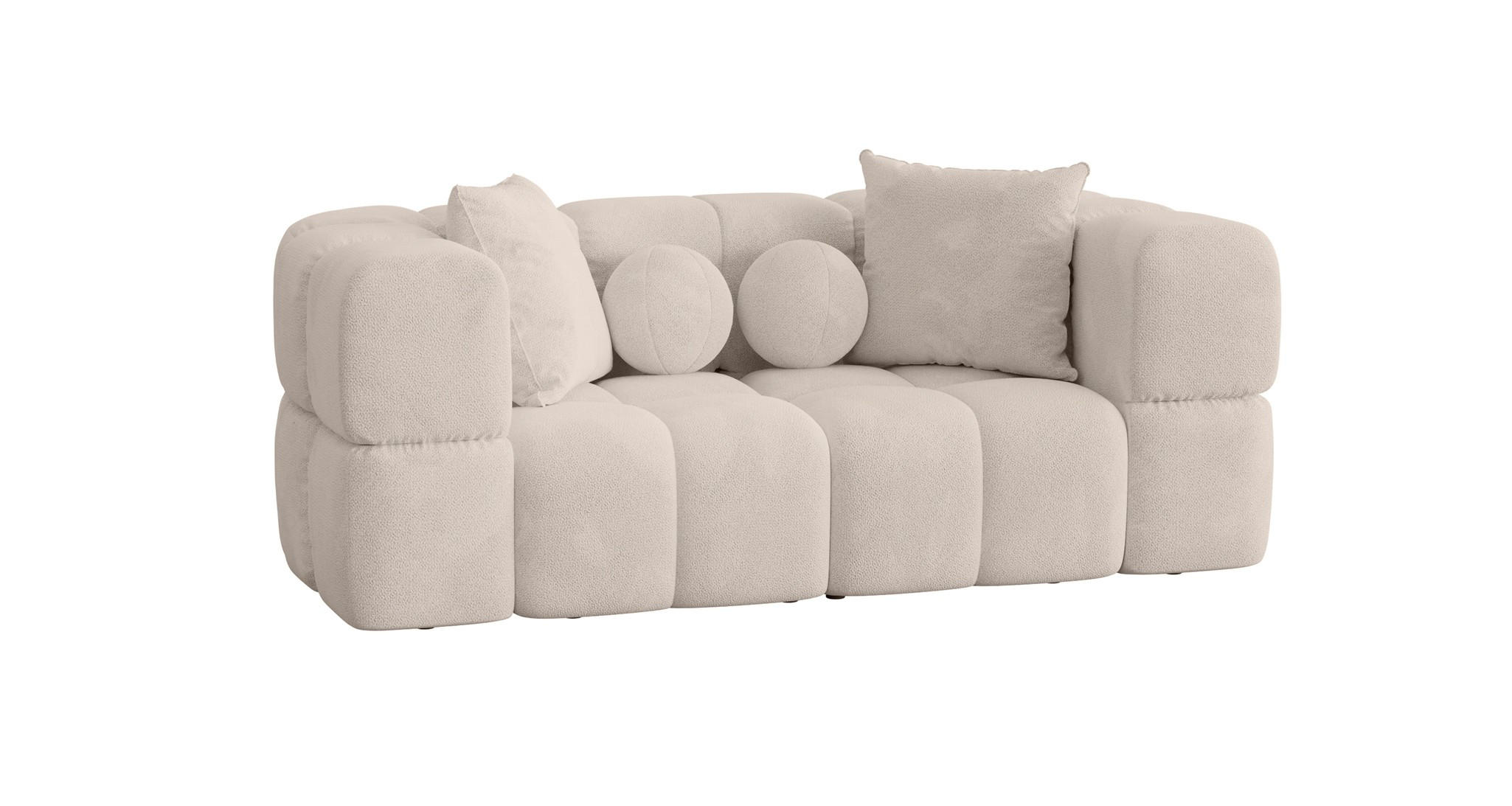 SOFA 2-sitzer Vega - Weiß, Holzwerkstoff/Textil (200/77/103cm) - Fun Möbel