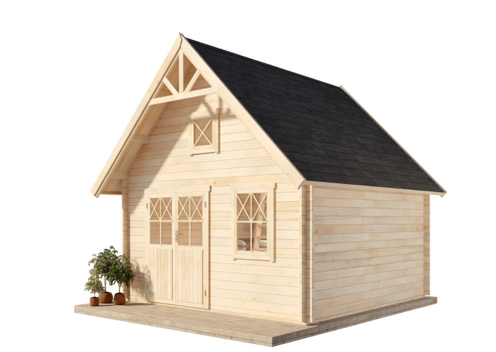Alpholz Gartenhaus Natur 462x425x472 cm