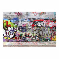 FOTOTAPETE Graffiti 288/190 cm - Blau, Papier (288/190cm) - Bilderwelten