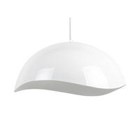 HÄNGELAMPE Waved Large - Weiß - 50/50/23 cm - Weiß, Metall (50/50/23cm) - Leitmotiv