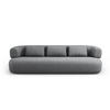 SOFA Jenny aus Chenille-Stoff dunkelgrau 4 Sitzplätze - Dunkelgrau, Textil (226/73/90cm) - Micadoni