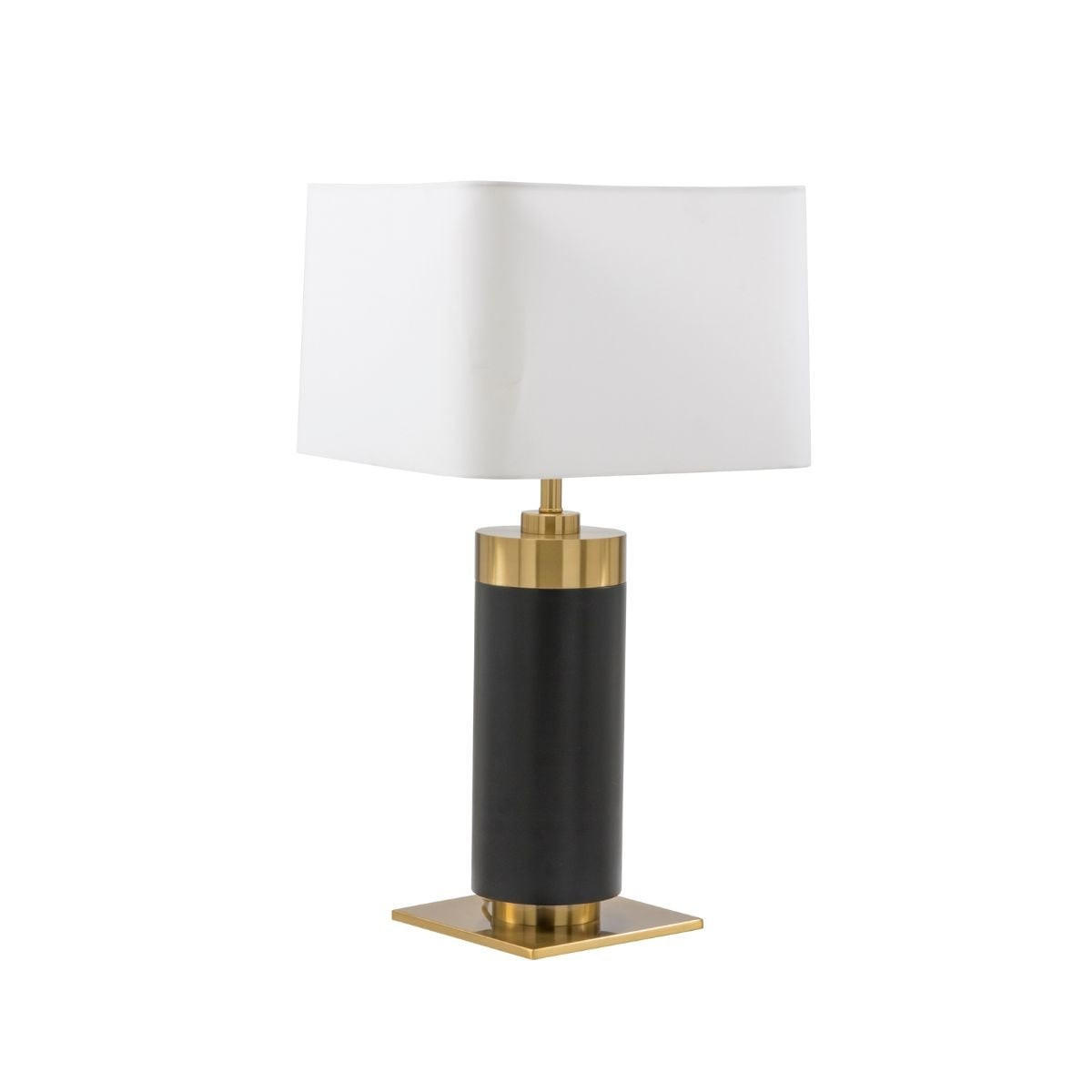 TISCHLAMPE aus schwarzem metall mit messinggold-finish - vendome 40/40/73 cm - Schwarz, Metall (47/40/73cm) - Signature