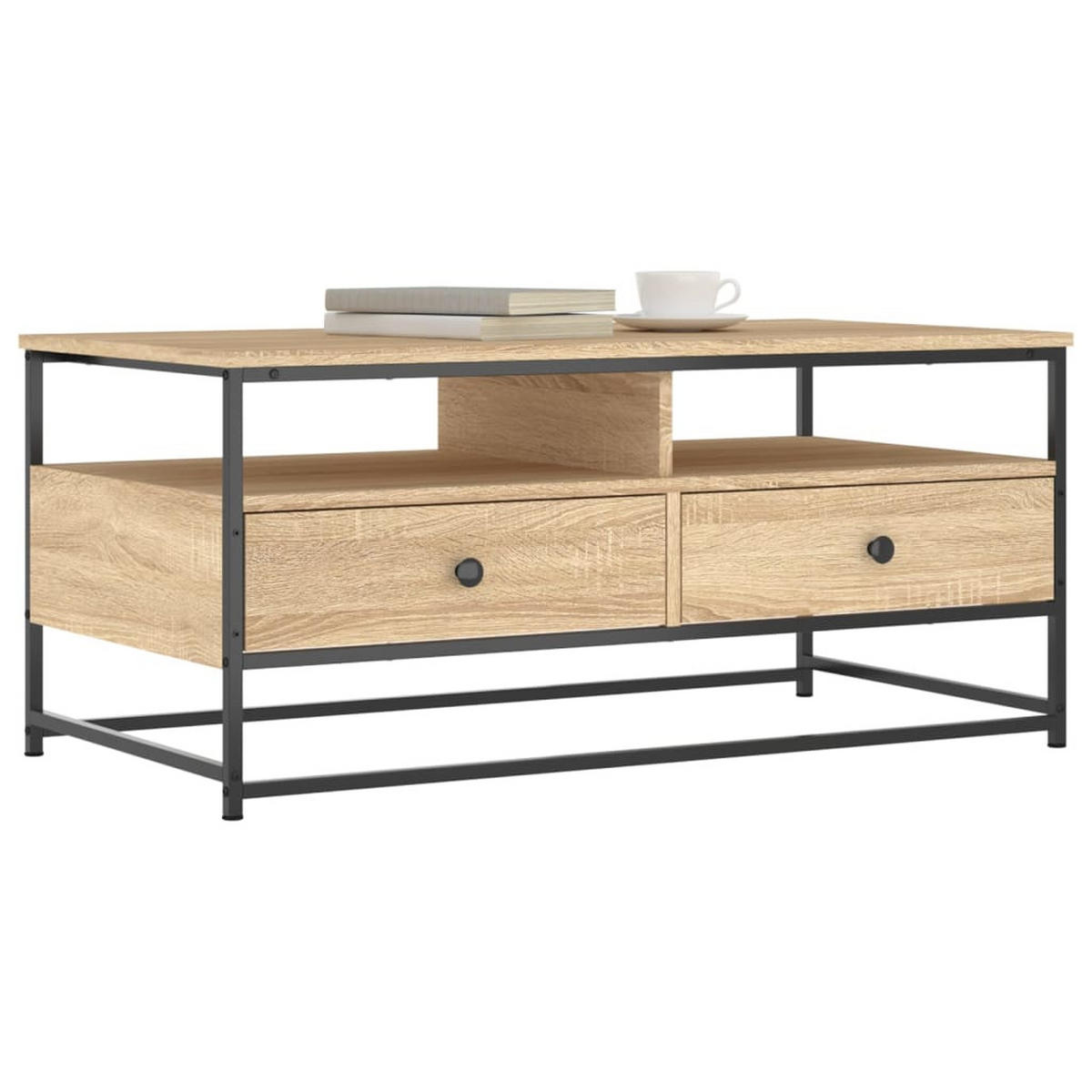 COUCHTISCH Sonoma-Eiche 100x51x45 cm Holzwerkstoff - Hellbraun, Holzwerkstoff (51/100/45cm) - furnicato