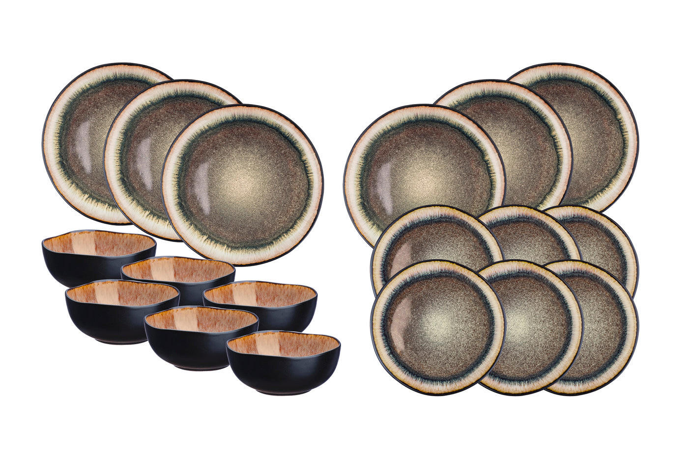 SERVICE Die Essentials Iris - 18 Teile - Wildbraun - Braun, Keramik (1/1/1cm) - Björn