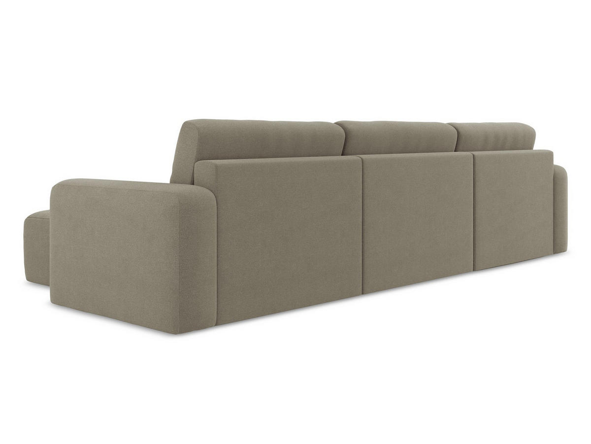 WOHNLANDSCHAFT Strukturstoff Stoff Beige - Beige/Schwarz, Kunststoff/Textil (332/79/149cm) - Makamii
