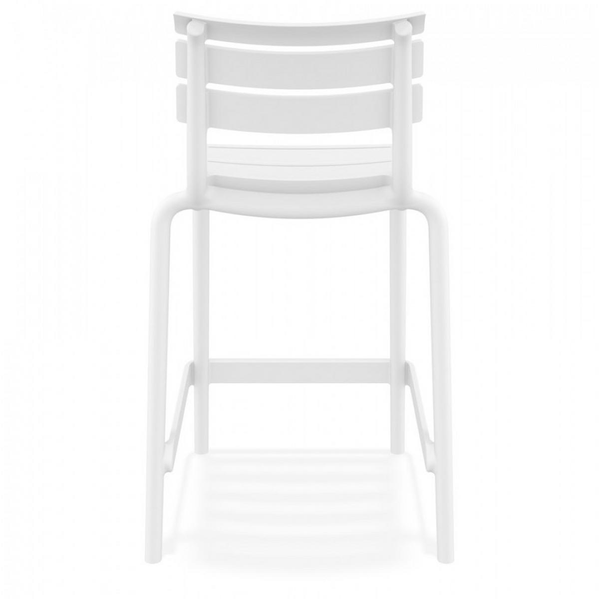 BARHOCKER Weiß 52x95x55cm - Weiß, Kunststoff (52/95/55cm) - AlterEgo