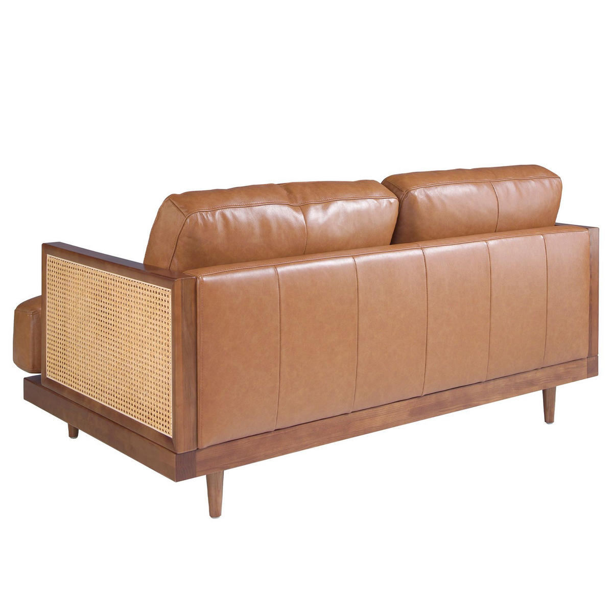 SOFA 2-Sitzer-Sofa aus braunem Leder 164/96/83 cm - Walnussfarben/Braun, Leder (164/83/96cm) - ANGEL CERDA