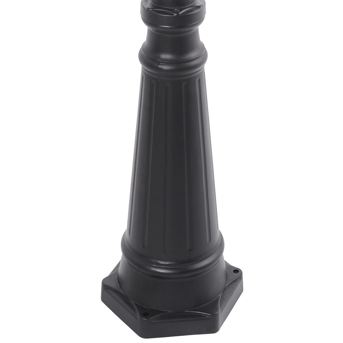 AUSSENLATERNE Schwarz Banka - Schwarz, Metall (26/70/209cm) - Beliani