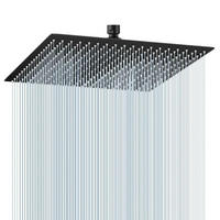 REGENDUSCHE 40 cm Edelstahl Schwarz - Schwarz, Metall (40/12.7/40cm)