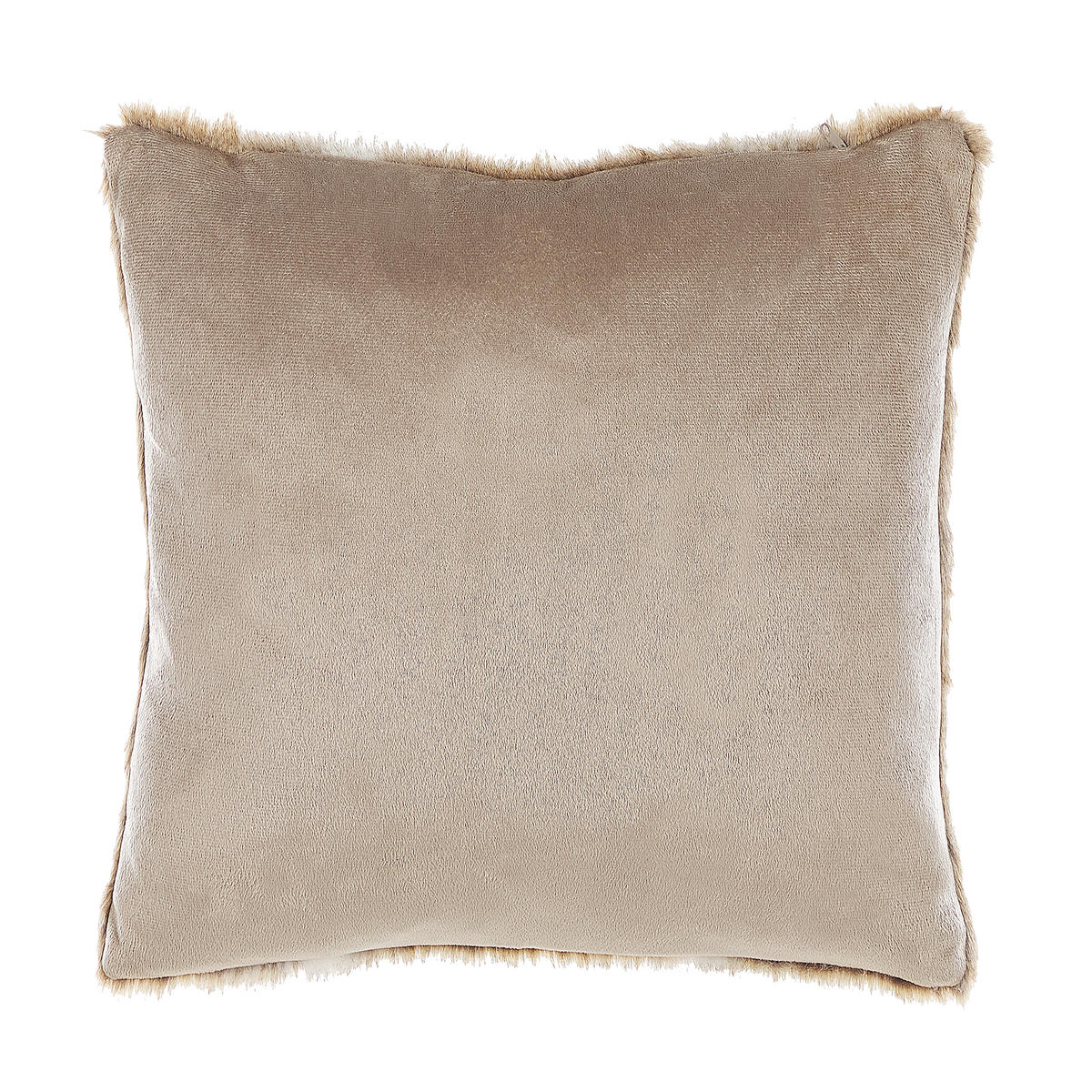 DEKOKISSEN 2er-Set Hellbraun 45/45 cm Hordeum - Hellbraun, Kunststoff/Textil (45/45cm) - Beliani