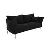 SCHLAFSOFA GERADE Samt Dunkles Anthrazit 180cm - Anthrazit, Textil (180/90/105cm) - Sia Home