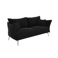 SCHLAFSOFA GERADE Samt Dunkles Anthrazit 180cm - Anthrazit, Textil (180/90/105cm) - Sia Home