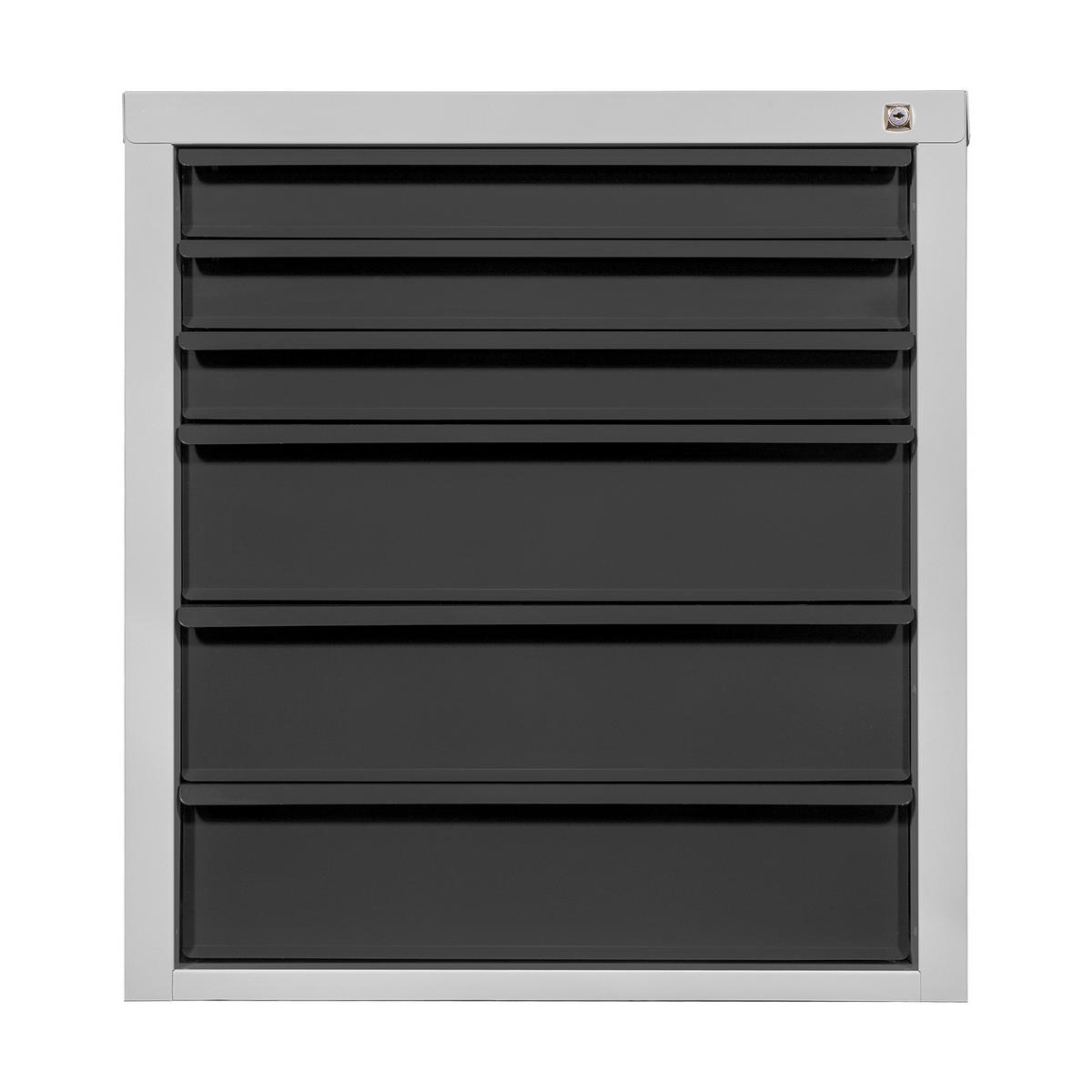 SCHUBLADENSCHRANK Kobra mit 6 Schubladen 75x70x43,5cm Lichtgrau/Anthrazitgrau - Anthrazit/Grau, Metall (70/75/44cm) - PROREGAL