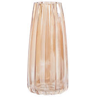 BLUMENVASE Glas orange Oktonia - Orange, Glas (22cm) - Beliani