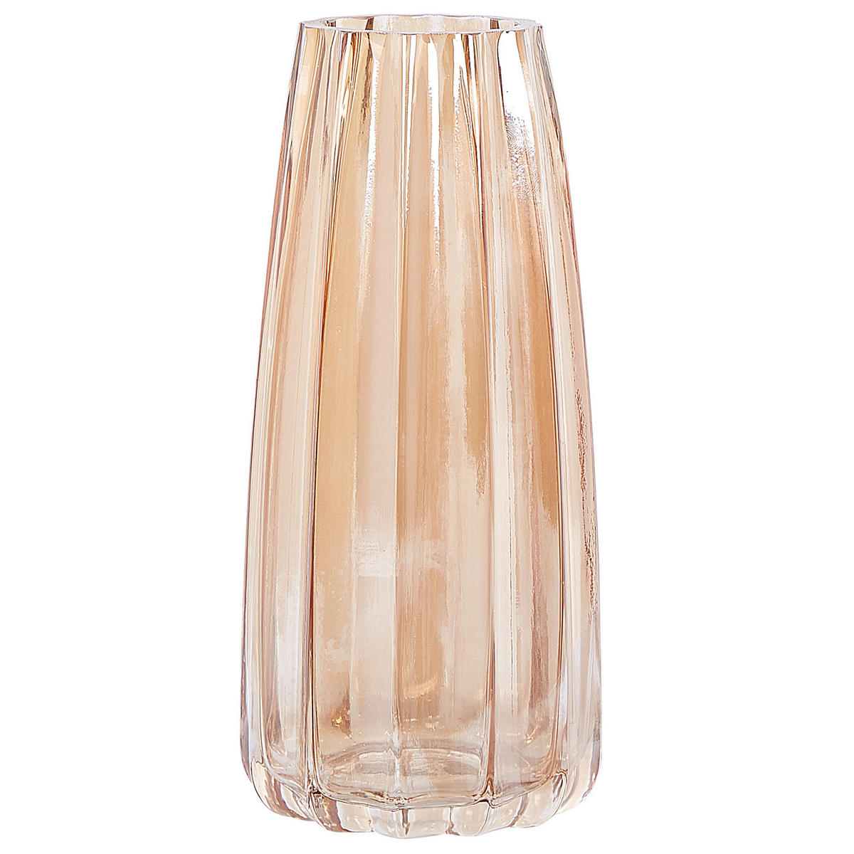 BLUMENVASE Glas orange Oktonia - Orange, Glas (22cm) - Beliani