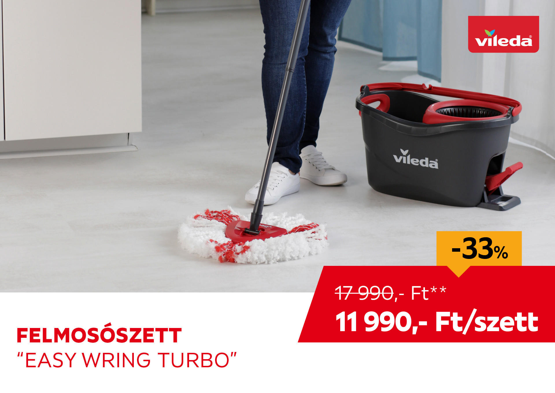 Felmosószett "Easy Wring Turbo" Kiemelt termék 17990 Ft.- helyett 11990 Ft.-