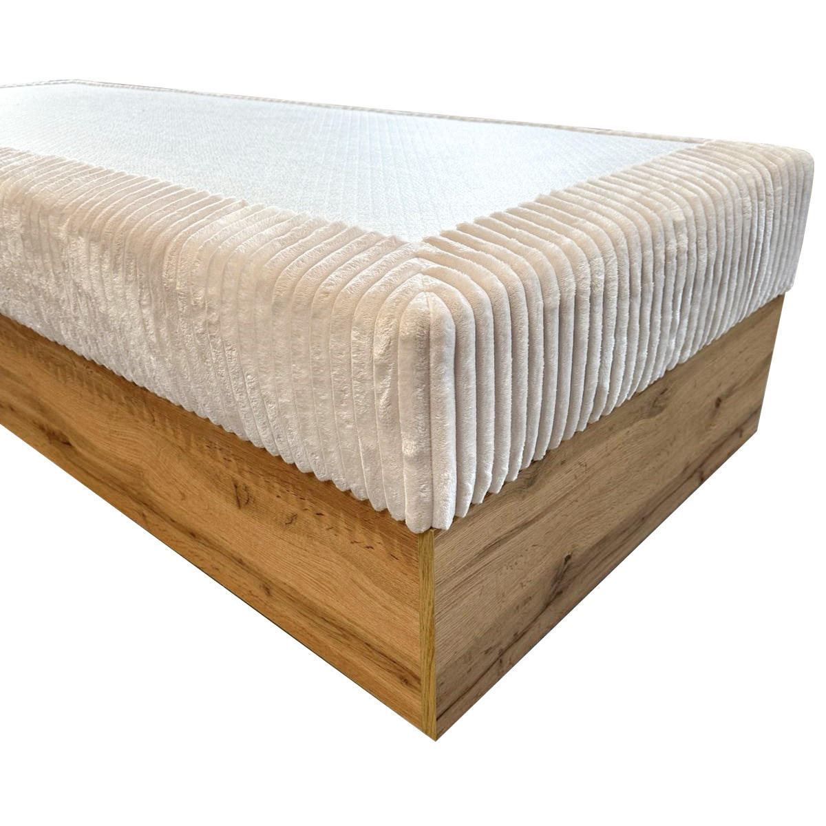 BOXBETT TESSA 200x200 Dunkelgrau Cord - H3 - Dunkelgrau, Textil (120/200cm) - AN-Moebel 4u