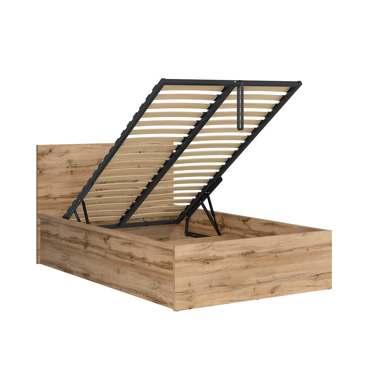BOXSPRING POSTELJA 120/200 Edwin Les - rjava, leseni material (120/200cm) - Petits-meubles