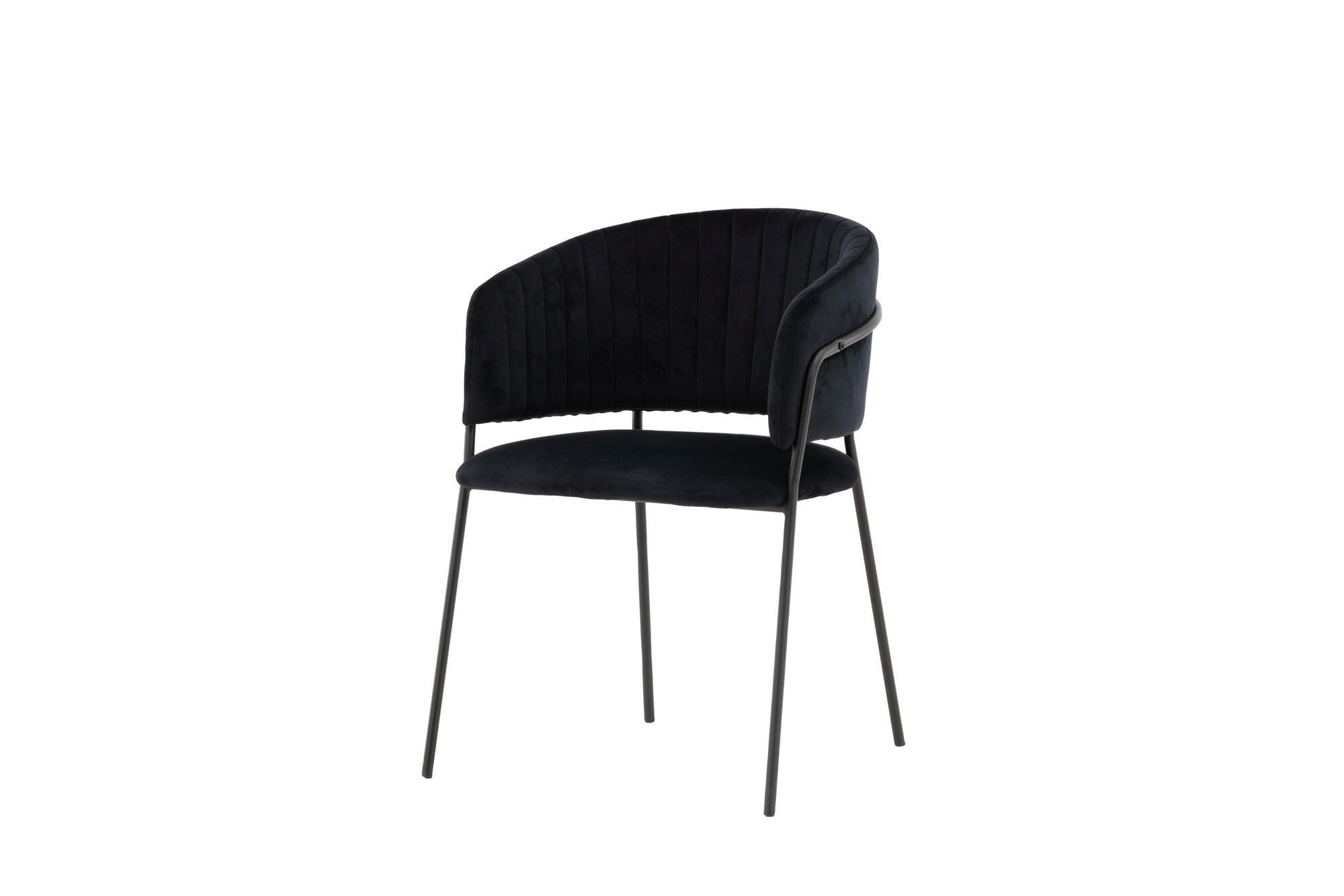 ESSZIMMERSTUHL SELMA Schwarz 54x58x82 cm - Schwarz, Textil (54/82/58cm) - FURNLUX