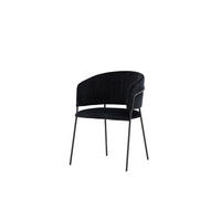 ESSZIMMERSTUHL SELMA Schwarz 54x58x82 cm - Schwarz, Textil (54/82/58cm) - FURNLUX