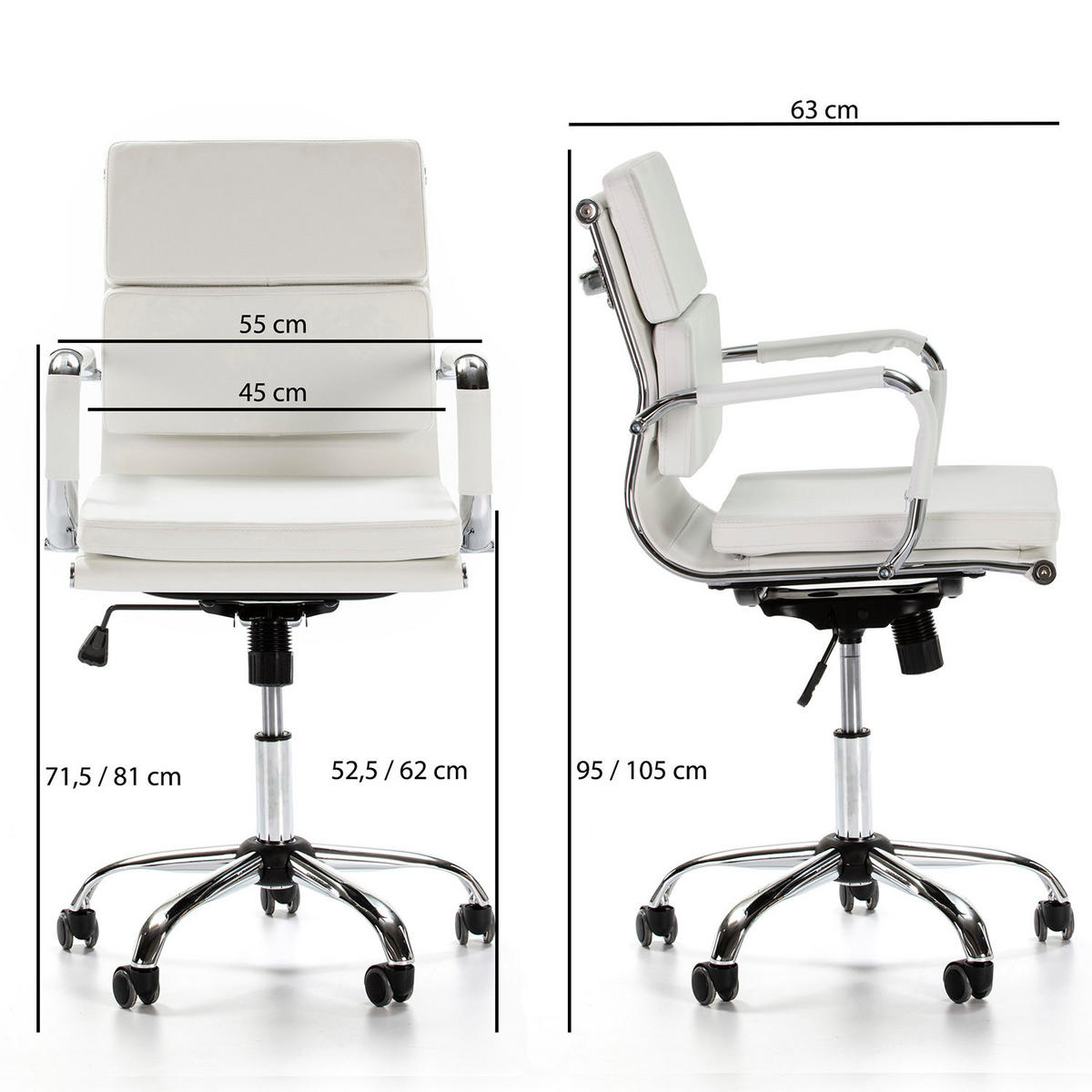 SCAUN rotativ Fenix cu funcție de pat, alb - alb, blană (63/95/55cm) - VS Venta-stock