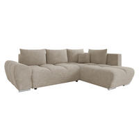 ECKSOFA Forest, Seite: Rechts - Beige/Schwarz, Holz/Kunststoff (290/183cm) - MIRJAN24