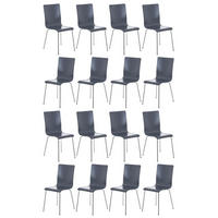 BESUCHERSTUHL 16 Holz Grau - Grau, Holz/Metall (43/87/47cm) - CLP