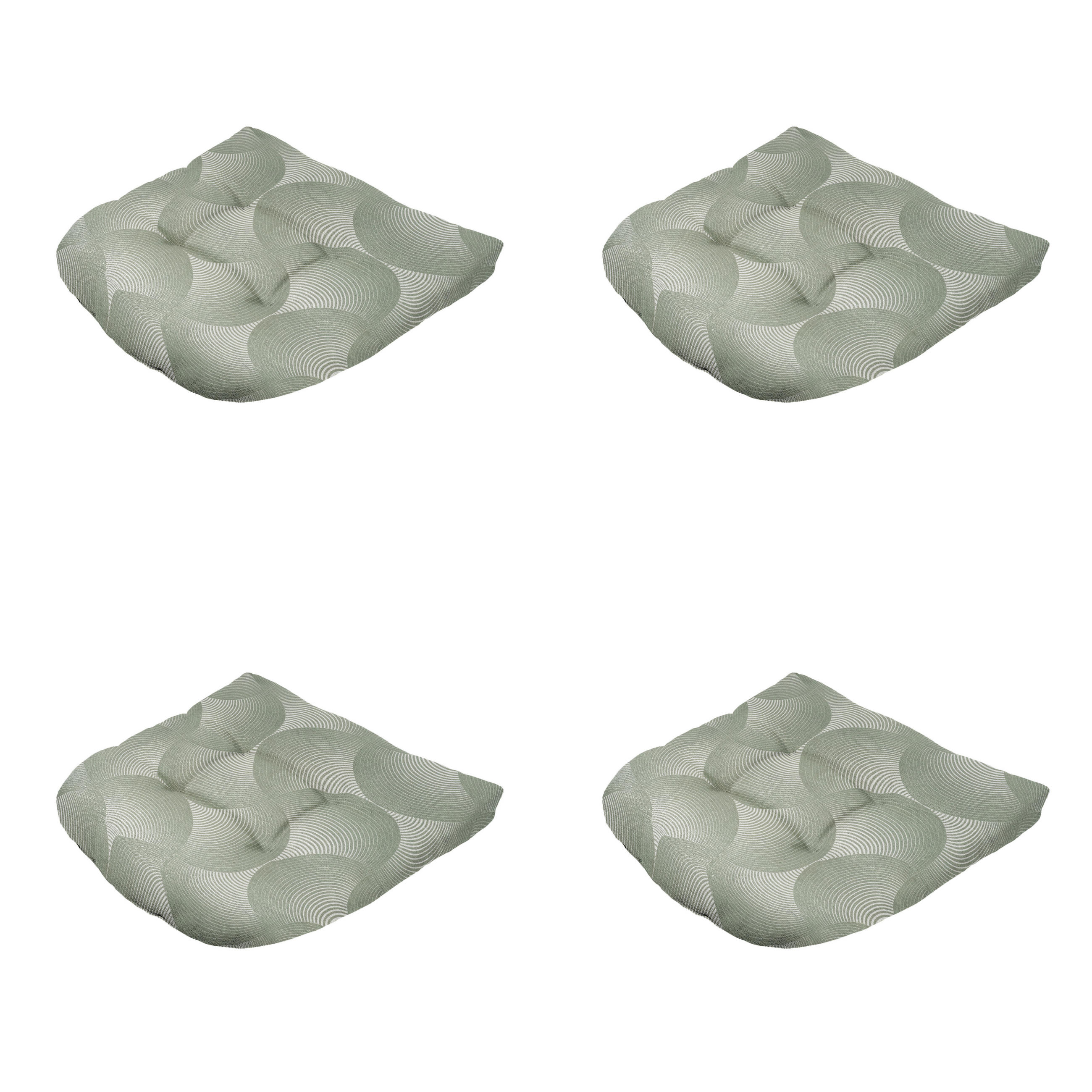 SITZKISSEN Napels - Grün - 46/46/6 cm - 4er-Set - Grün, Textil (46/6/46cm) - Madison