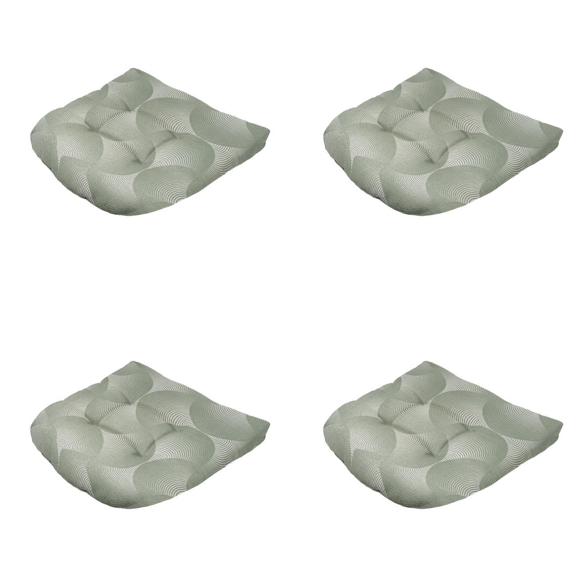 SITZKISSEN Napels - Grün - 46/46/6 cm - 4er-Set - Grün, Textil (46/6/46cm) - Madison