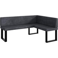 ECKBANK TONI_U - Dunkelgrau, Textil (128/168cm) - Meblini