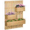 BLUMENKASTEN, Tannenholz, Naturholz - Naturfarben, Holz (16/80/60cm) - Outsunny