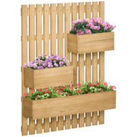 BLUMENKASTEN, Tannenholz, Naturholz - Naturfarben, Holz (16/80/60cm) - Outsunny