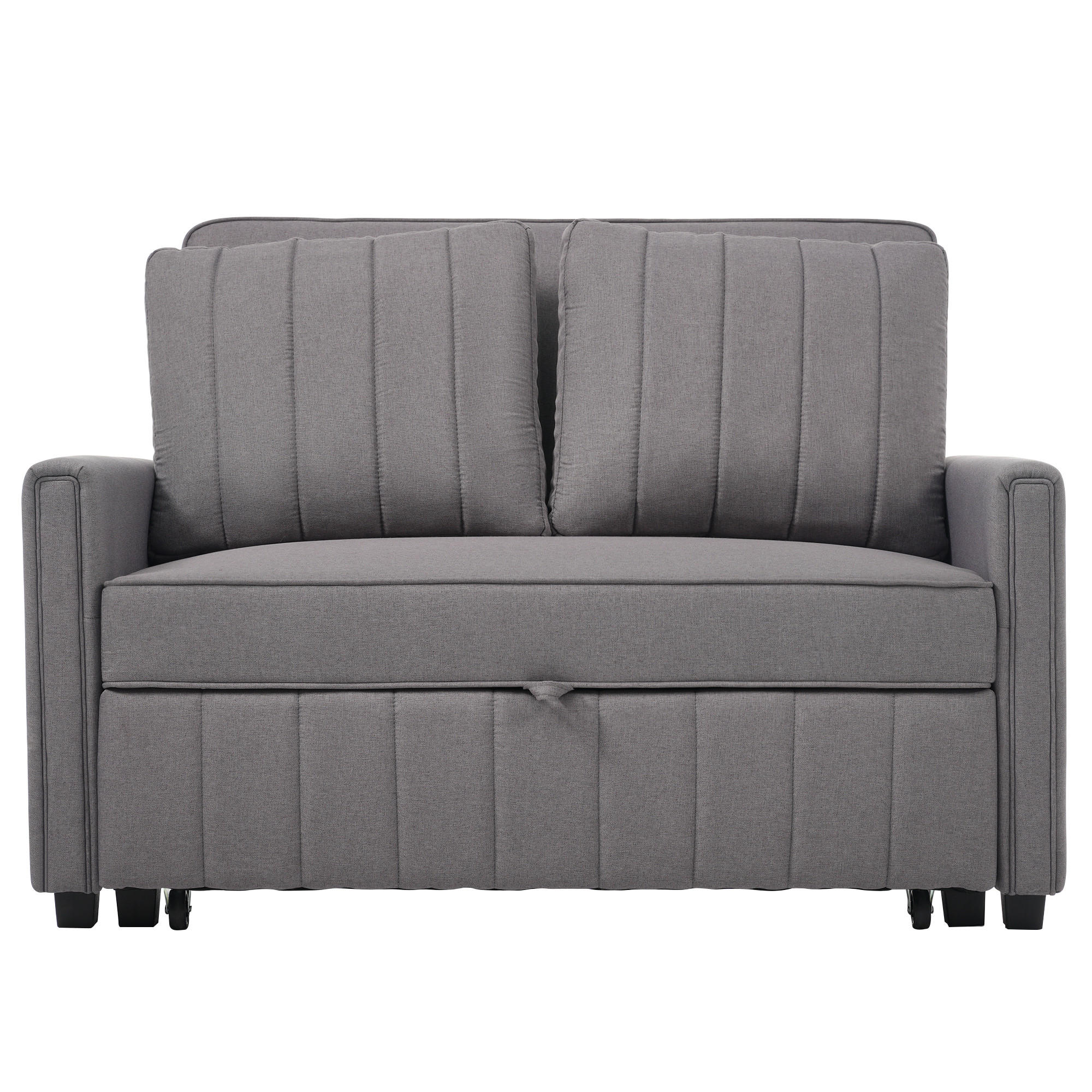 SCHLAFSOFA 127/75/94 cm Antikgrau mit Schlaffunktion - Anthrazit, Textil (127/94/75cm) - Oxeza