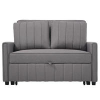SCHLAFSOFA 127/75/94 cm Antikgrau mit Schlaffunktion - Anthrazit, Textil (127/94/75cm) - Oxeza