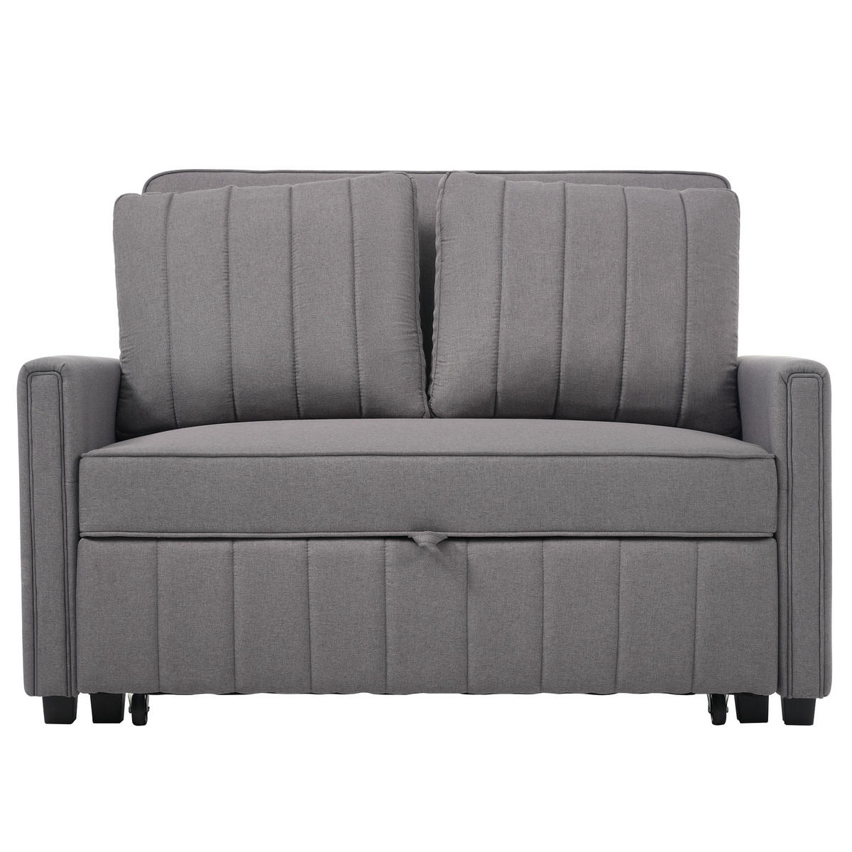 SOFA multifunktional mit Schlaffunktion Leinen Antique Gray 127/75/94 cm - Grau, Kunststoff (127/94/75cm) - OKWISH