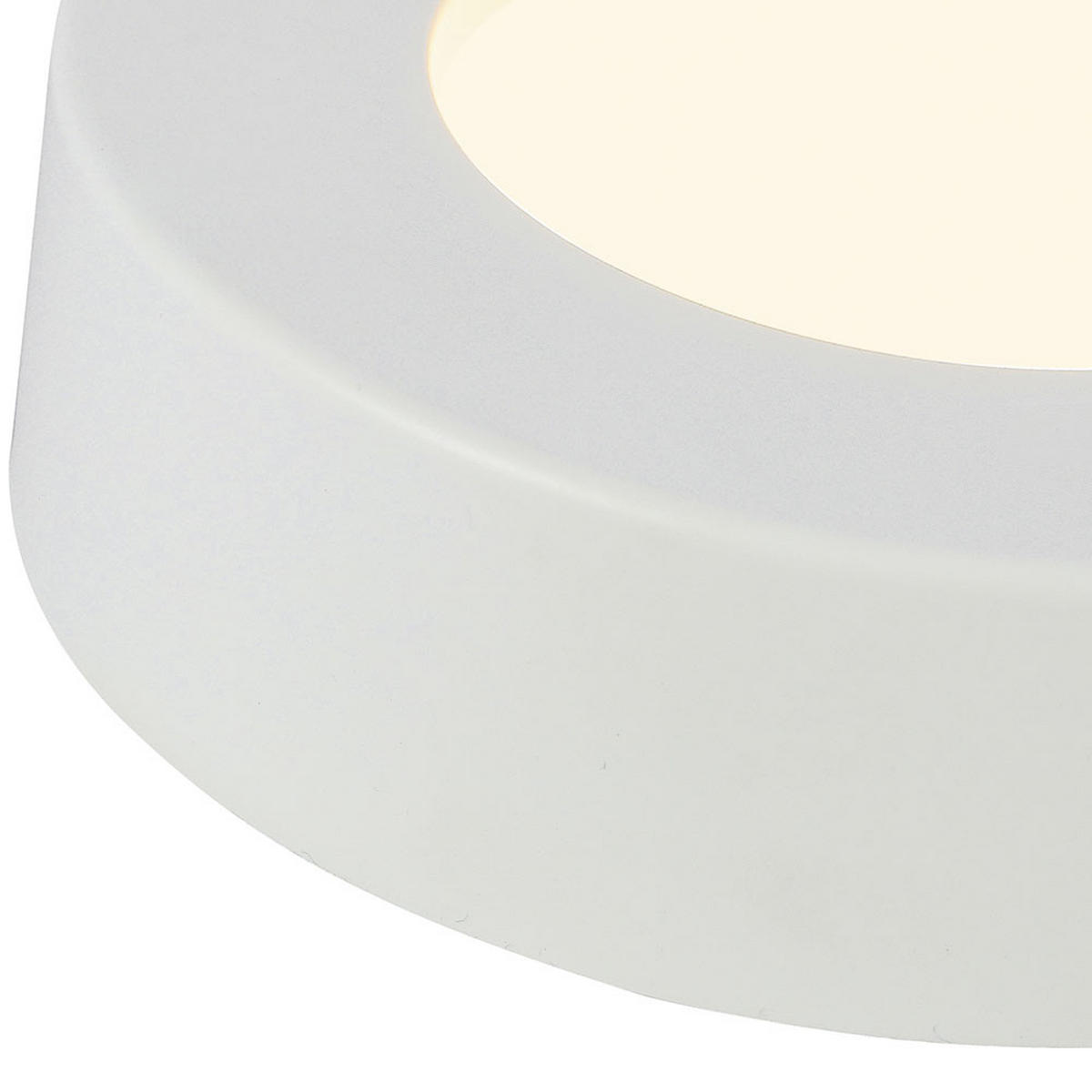 LED DECKENLEUCHTE PAULA Weiß Kunststoff - Weiß, Kunststoff (12.2/12.2/3.5cm) - Globo Lighting