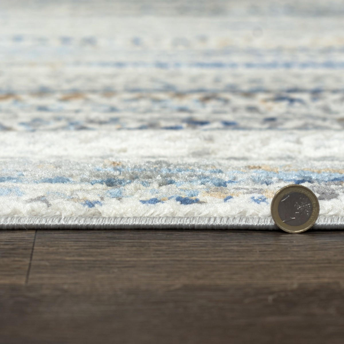 KOBEREC béžový krémový modrý - 200 x 300 cm - modrá, textil (200/300cm) - Mazovia