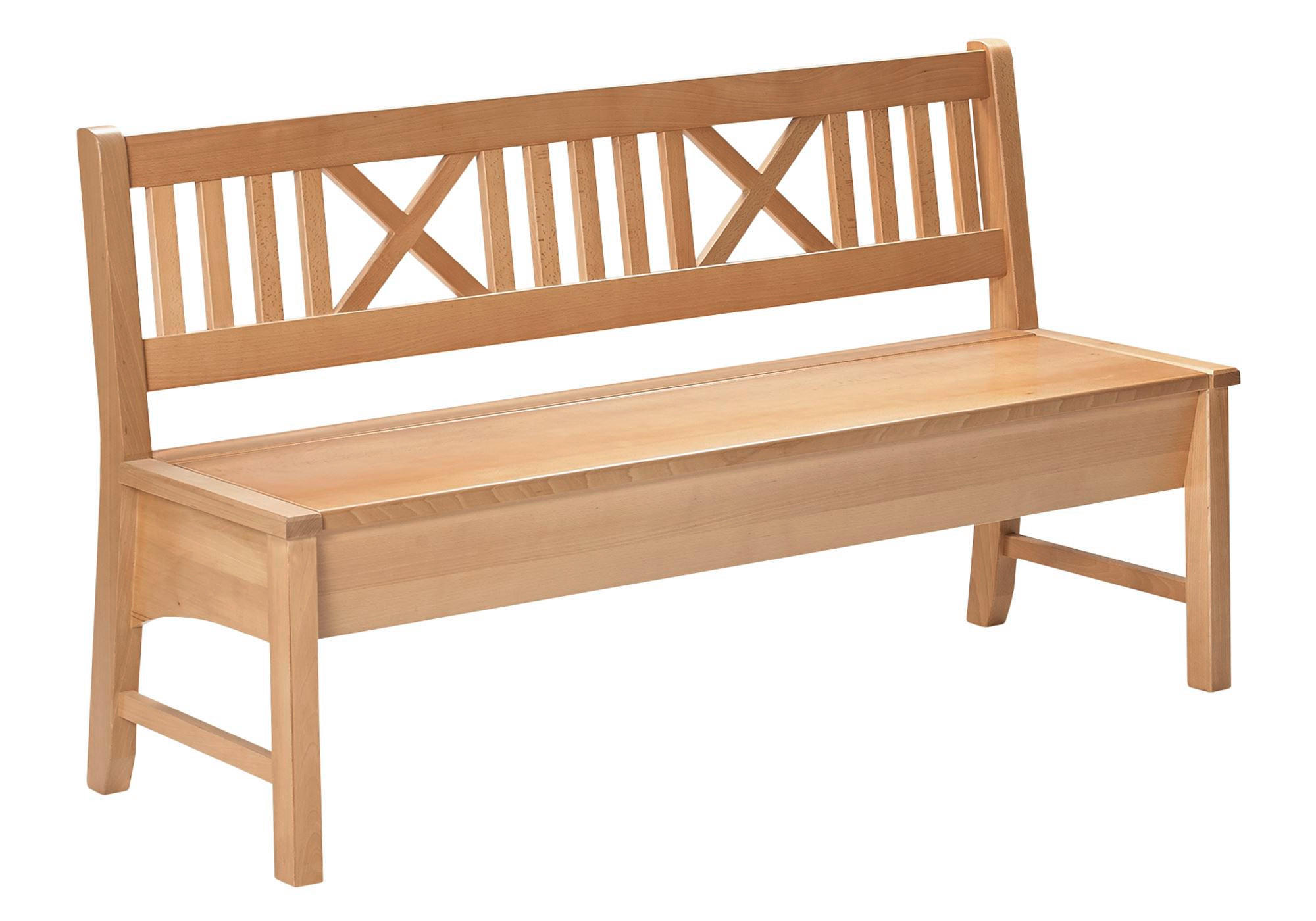 SITZBANK Deborah 146 x 52 x 87 Massivholz Buche lackiert/Weinrot - Buchefarben/Rot, Holz (146/87/52cm) - 58aufmkessel