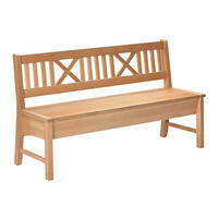SITZBANK Deborah 146 x 52 x 87 Massivholz Buche lackiert/Dunkelbraun - Buchefarben/Braun, Holz (146/87/52cm) - 58aufmkessel