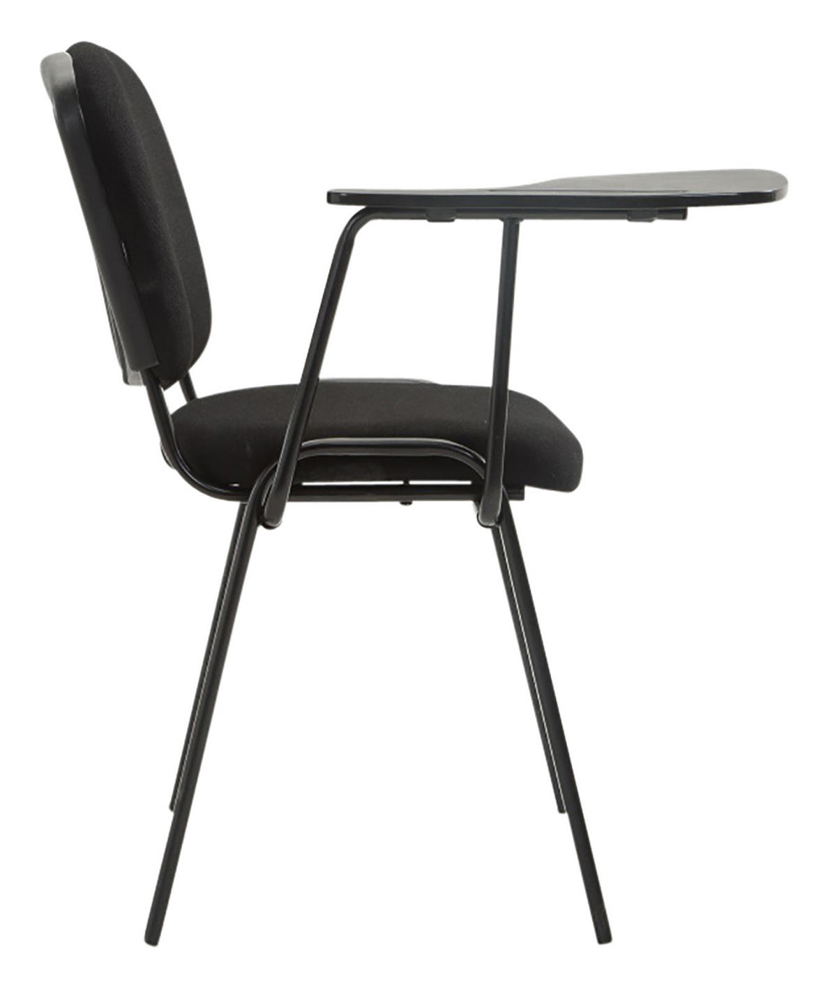 BESUCHERSTUHL 4er Set Stoff schwarz - Schwarz, Textil/Metall (53/81/71cm) - CLP