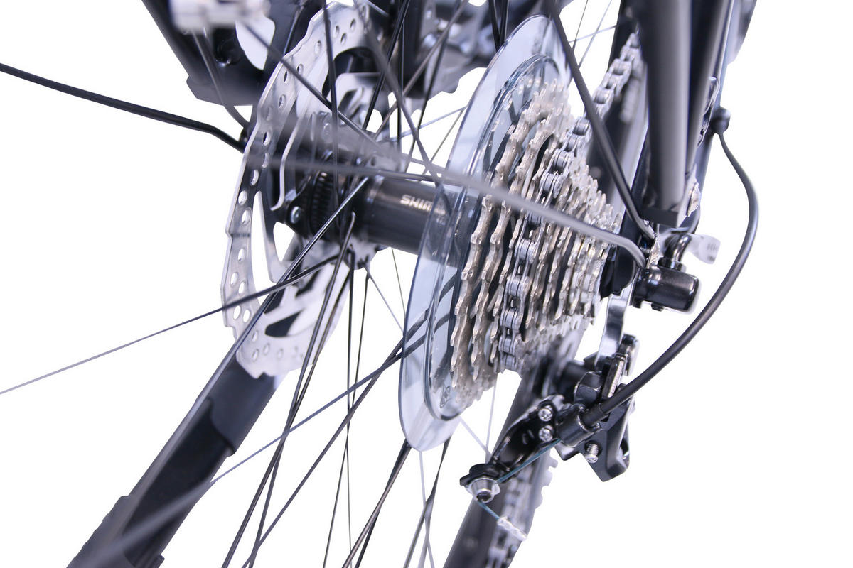 E-CITY Wave E-Bike Integrated Steps Gent 9 Gang 28 Zoll Gr:50cm - Schwarz, Metall (50cm) - Hawk Bikes