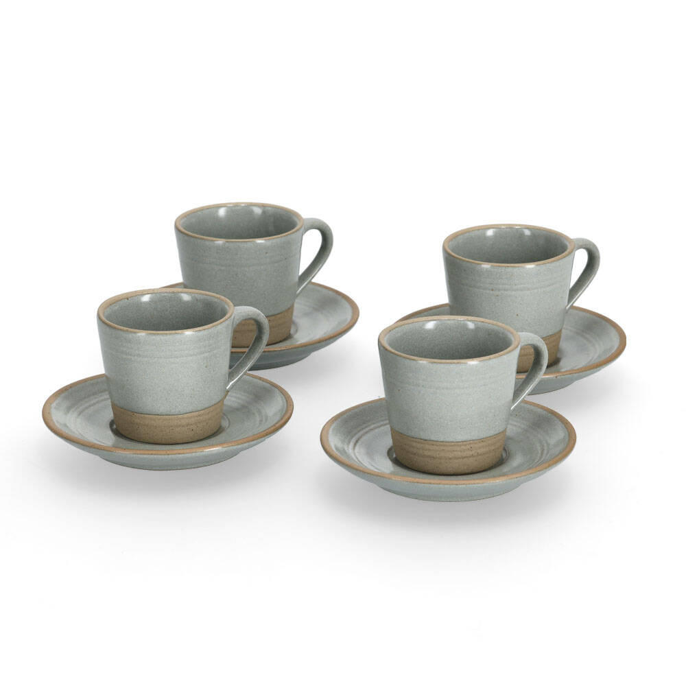 ESPRESSOTASSEN 60 ml 8-teilig - Grau, Keramik (60L)